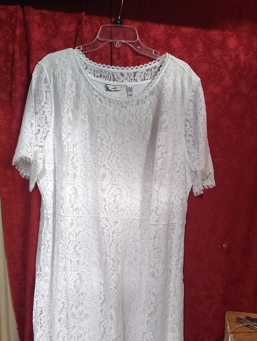 SAACHI White Lace Overlay Blouse
